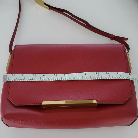 J. Crew Claremont Leather Crossbody bag in Desert Red